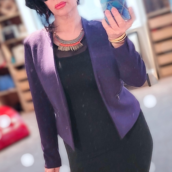 Banana Republic purple blazer - Picture 3 of 12